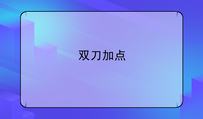 双刀加点